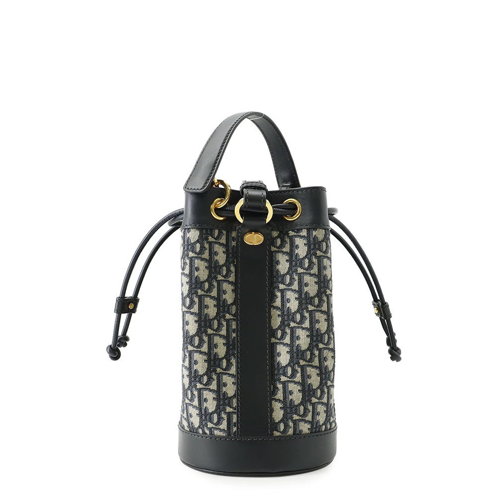 Christian Dior Backpack Oblique Leather Canvas Bag